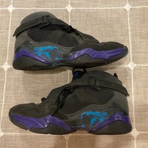 Nike Air Jordan 8.5 Aqua Black Purple 467807-009 sz 8 Retro Basketball Shoes